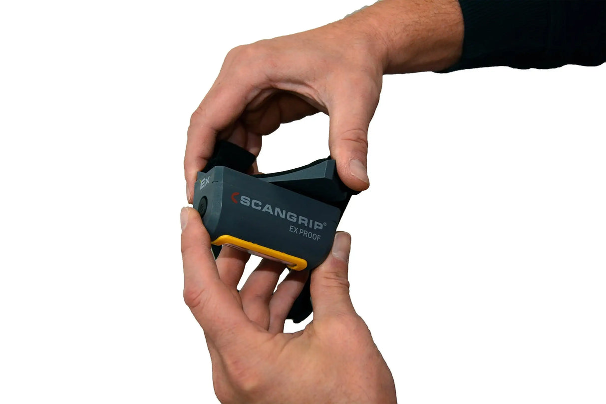 Lampada frontale ricaricabile ATEX EX-VIEW con sistema di sensori, SCANGRIP EX PROOF
