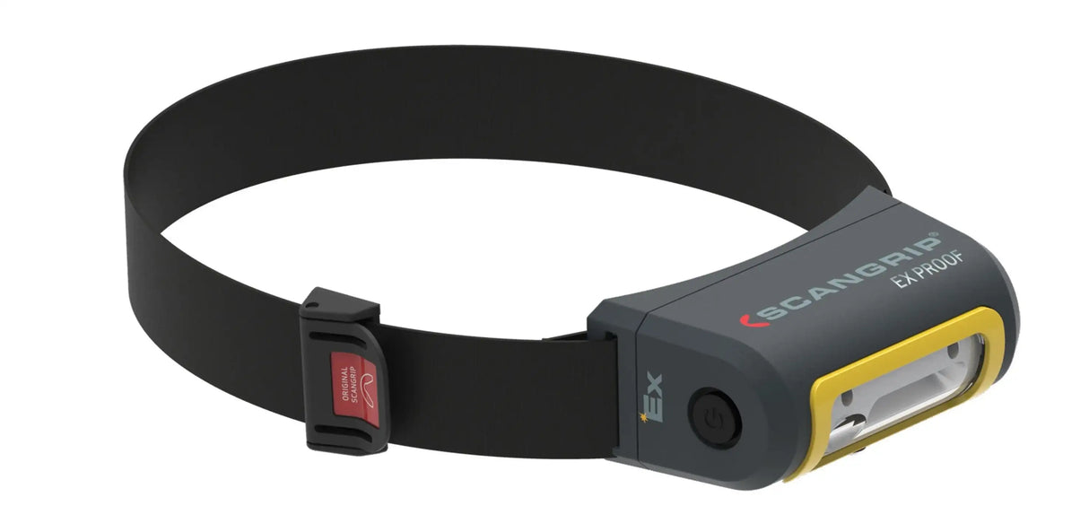 Lampada frontale ricaricabile ATEX EX-VIEW con sistema di sensori, SCANGRIP EX PROOF