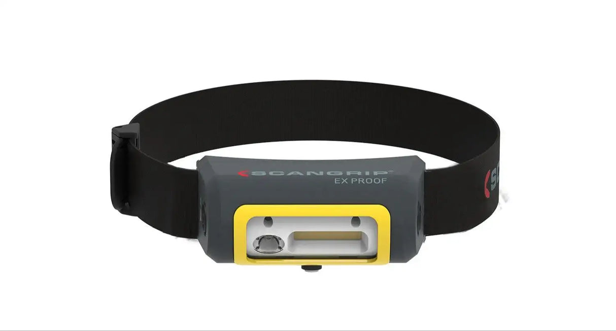 Lampada frontale ricaricabile ATEX EX-VIEW con sistema di sensori, SCANGRIP EX PROOF