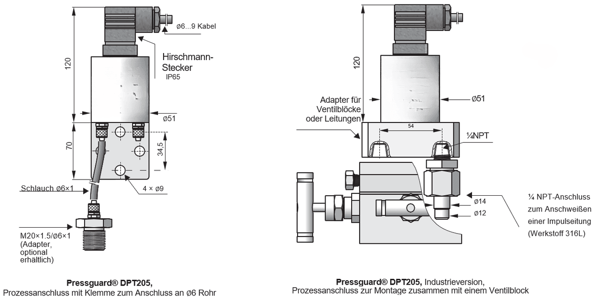 PressGuard® DPT205 Differenzdrucktransmitter für kleine Drücke