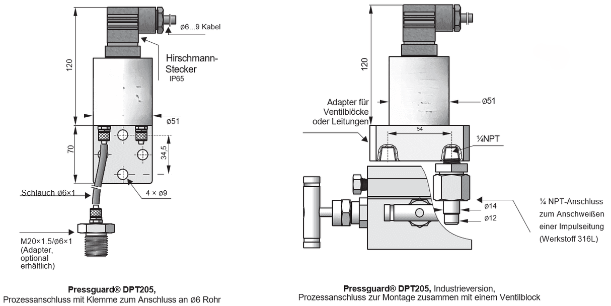 PressGuard® DPT205 Trasmettitore di pressione differenziale per basse pressioni