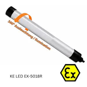 Luci LED con protezione EX in versione manuale o tubolare per le zone EX 1, 2, 21, 22