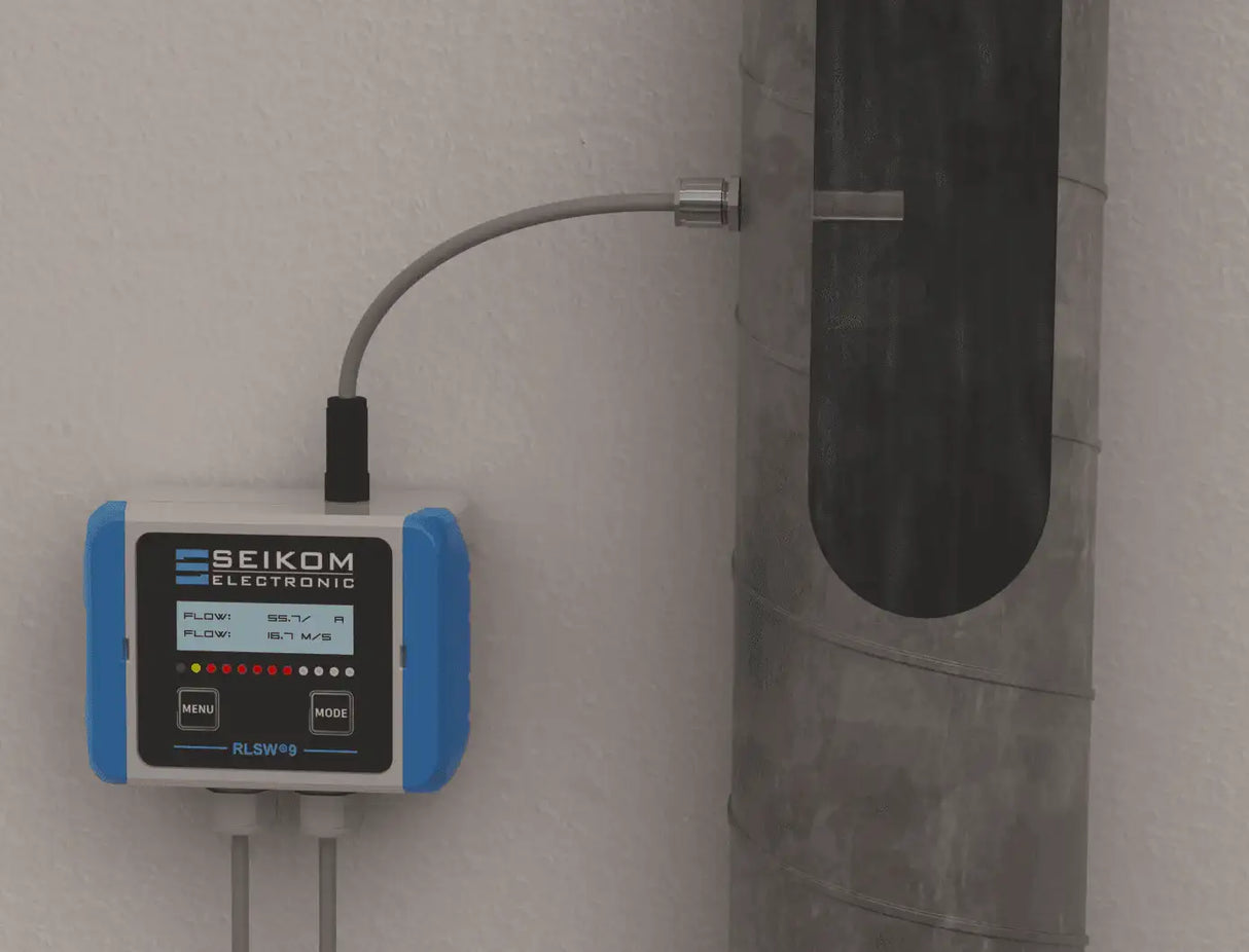RLSW9 volumetric flow meter for measuring the flow of gases up to 350°C