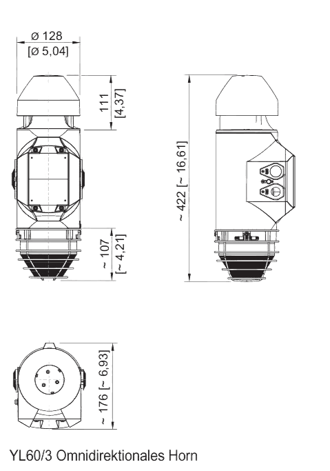ATEX akustisch-optisches Signalgerät bis 114/120 dB(A) / XENON / LED / ALU