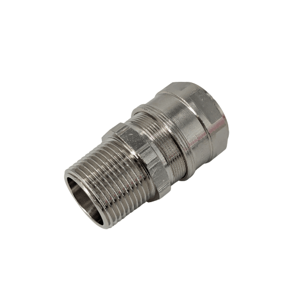 ATEX-Kabelverschraubung Exd/Exe NPT3/4-Zoll, Messing vernickelt, z.B. für ATEX-Lampen