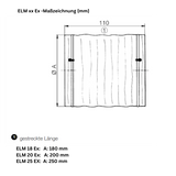Elastische Manschette ELM xx Ex, passend zu Halbradial-Rohrventilator ERM xx Ex