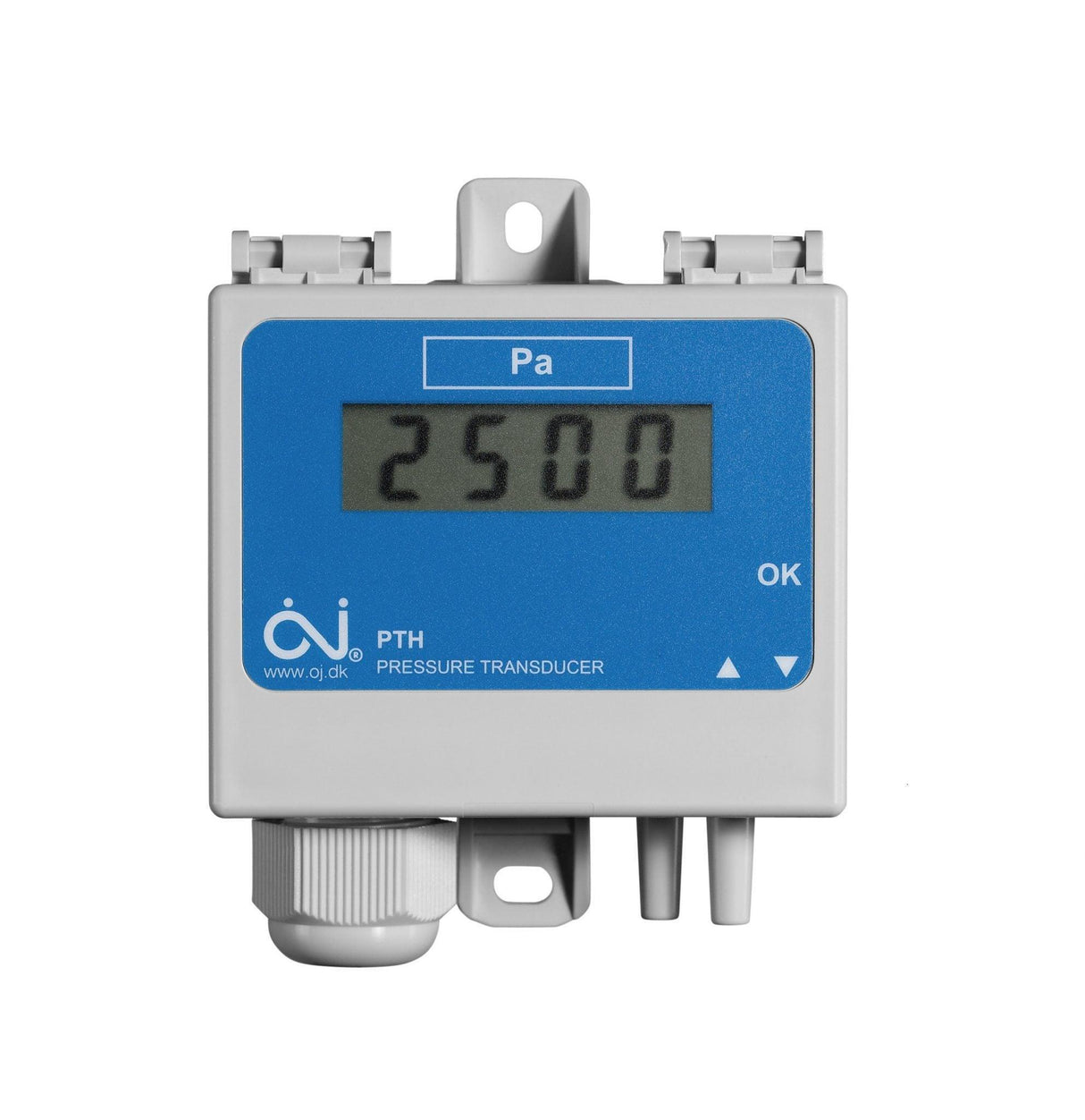 PTH-3202-DR Drucktransmitter bis 2.500 Pa mit Relais, Analogausgang und LCD