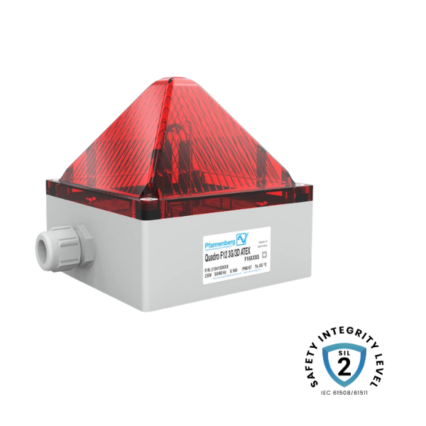 SIL2 Blitzleuchte QUADRO F12-SIL, SIL2/PL d, 10 J, 225 cd