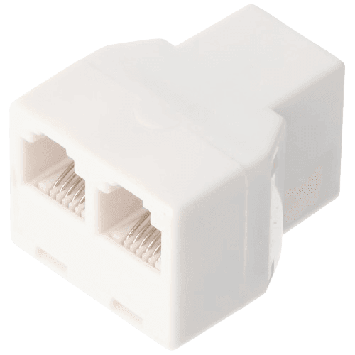 RJ12-TSPLIT - RJ12 TSPLIT is a device for connecting 1 x RJ12 cable and splitting it into 2 x RJ12 cable connections