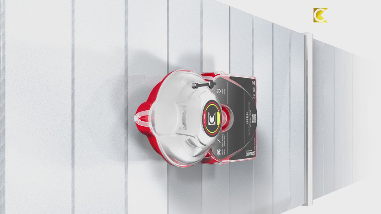 Calectro Kanalrauchmelder UG8 -  Optischer Kanalrauchmelder mit Venturirohr, 360° drehbar